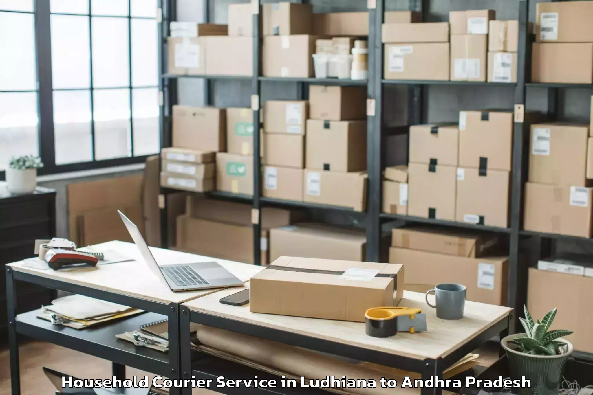 Affordable Ludhiana to Vissannapeta Household Courier